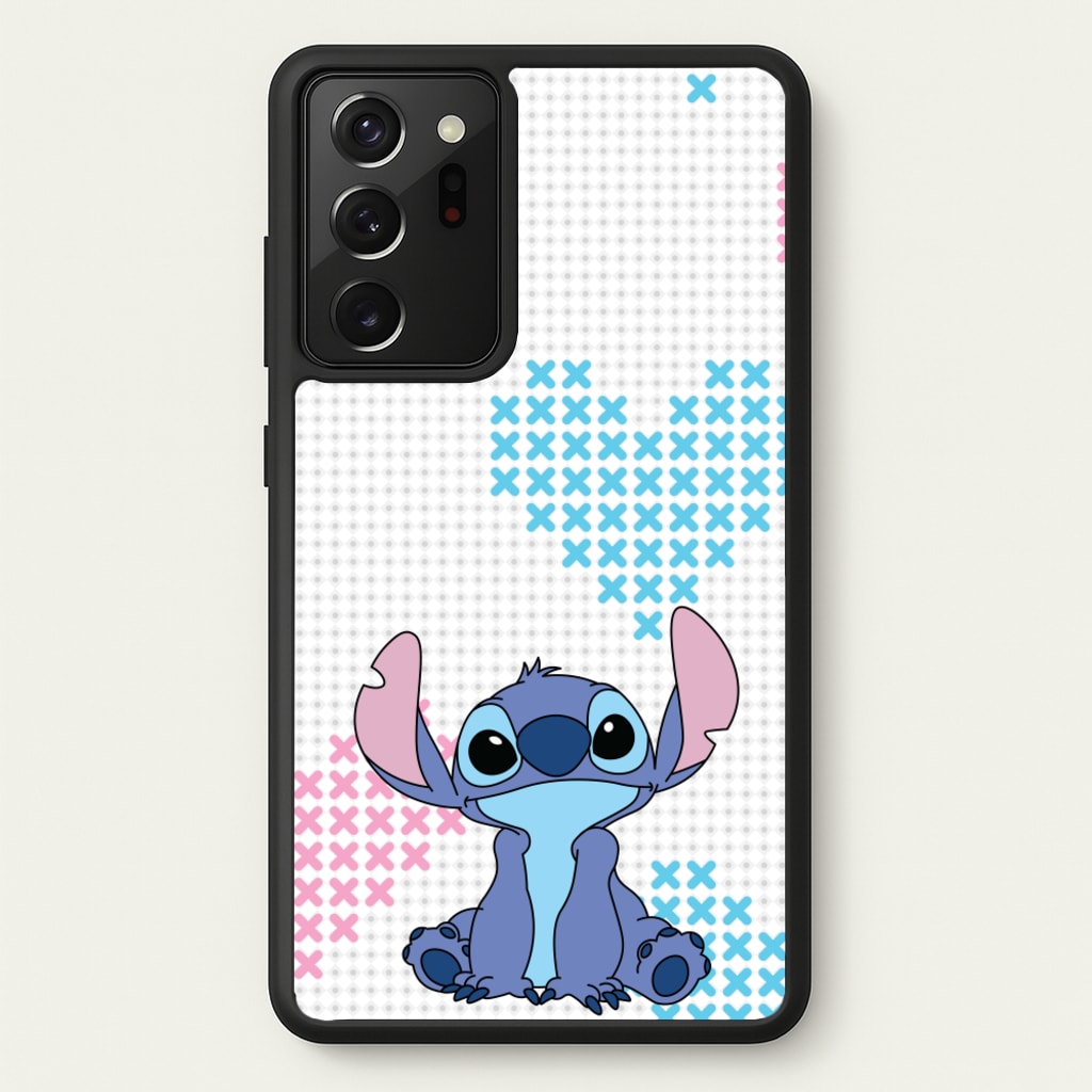 Blue Alien Hearts - Disney Phone Case for Galaxy Note 20 Ultra