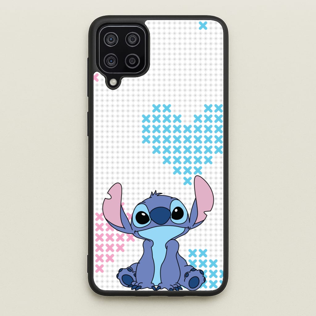 Blue Alien Hearts - Disney Phone Case for Galaxy A12