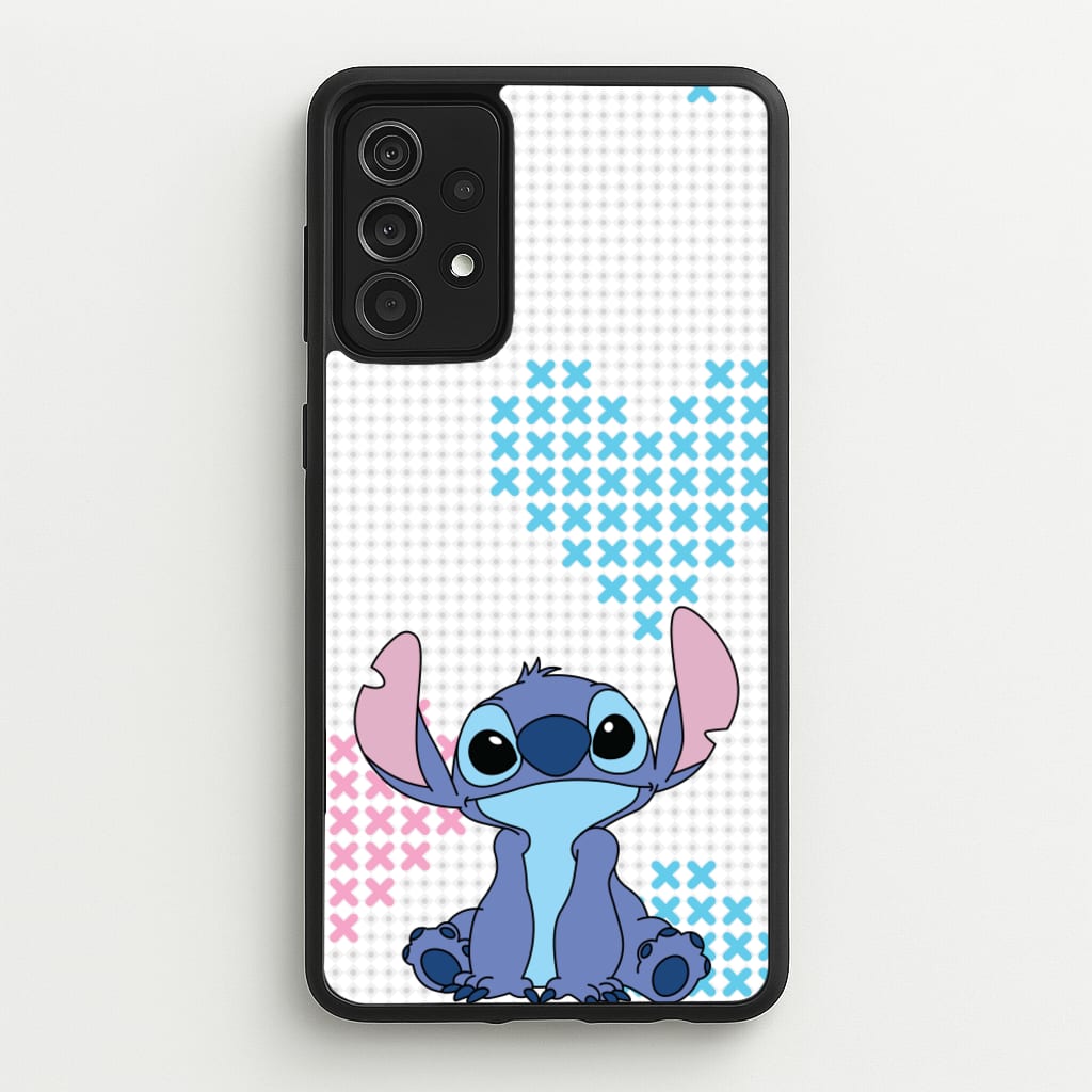 Blue Alien Hearts - Disney Phone Case for Galaxy A52 / A52s