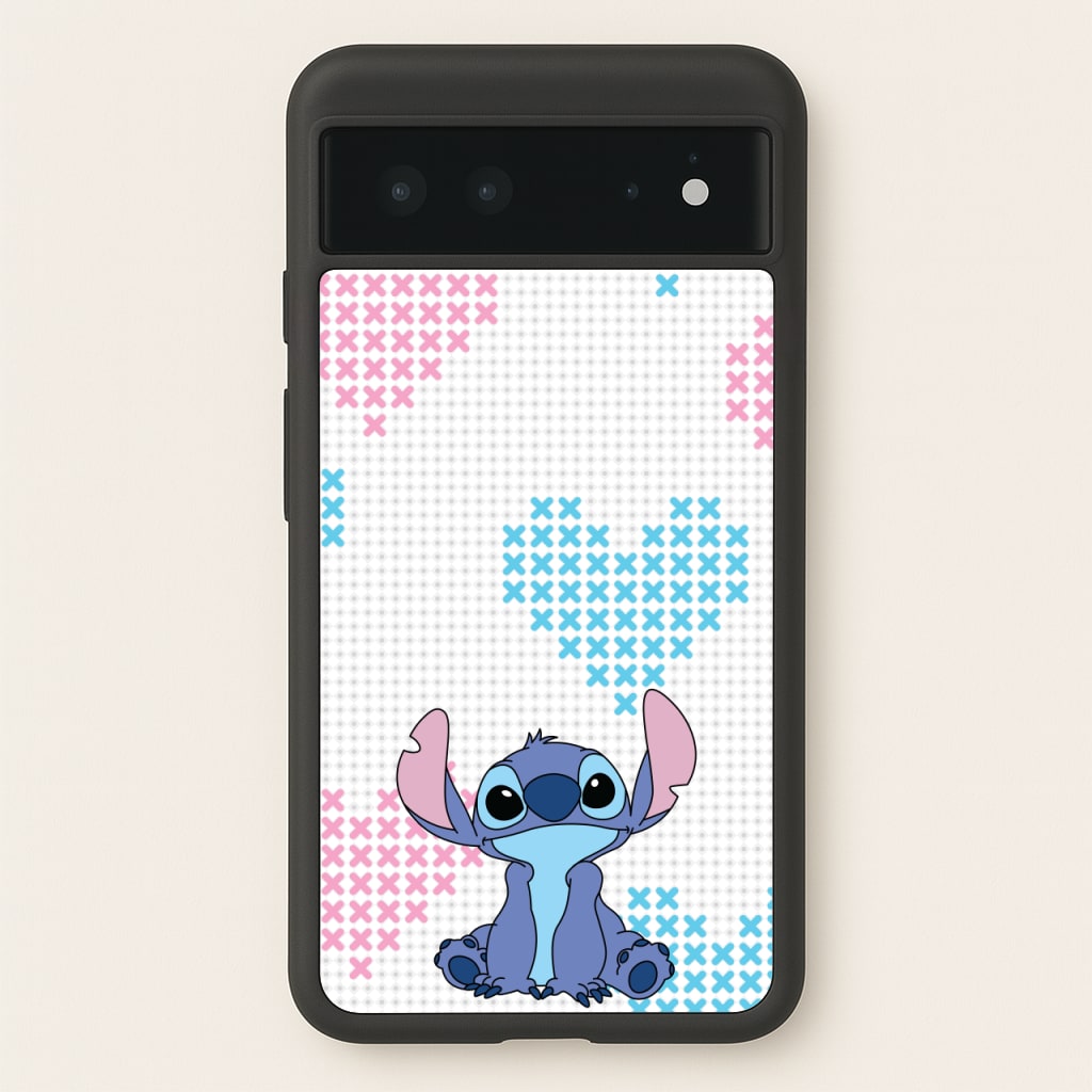Blue Alien Hearts - Disney Phone Case for Google Pixel 6