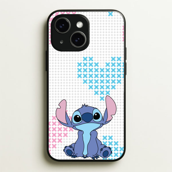 Blue Alien Hearts - Disney Phone Case for iPhone 14