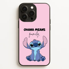 Ohana Means Family Pink Phone Case