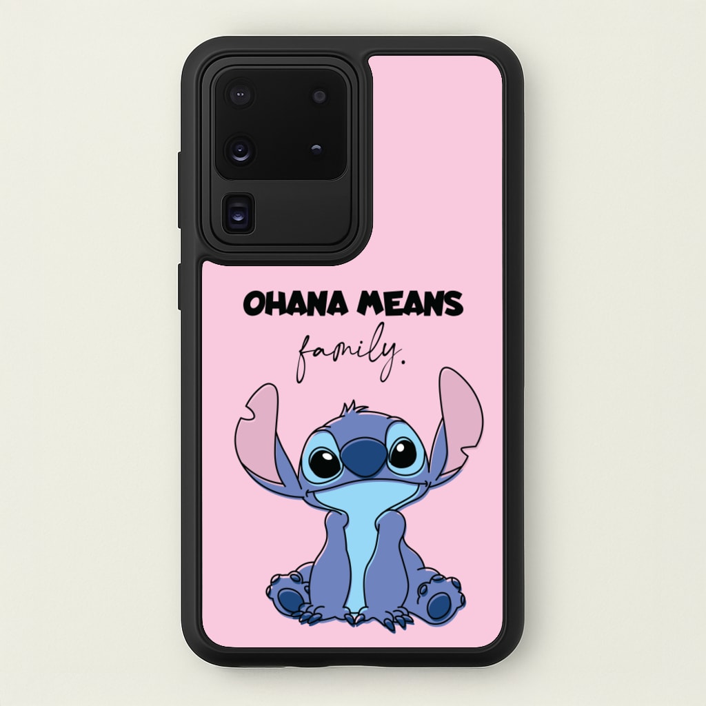 Ohana Means Family Pink - Disney Phone Case for Galaxy S20 Ultra