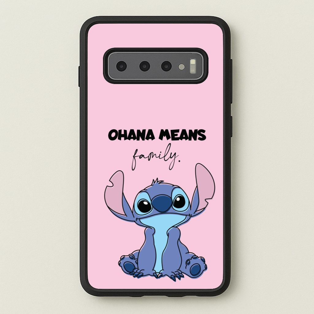 Ohana Means Family Pink - Disney Phone Case for Galaxy S10 Plus