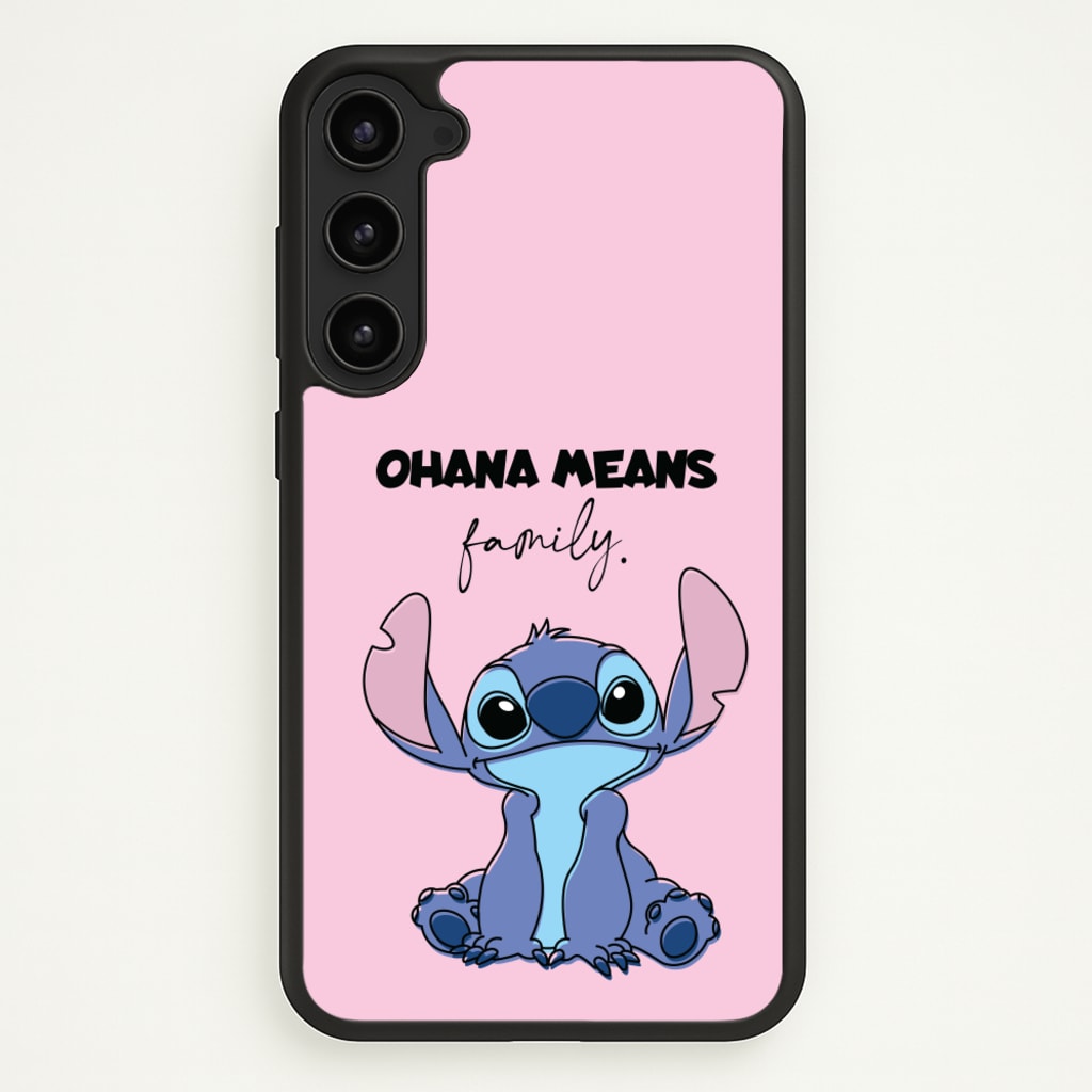 Ohana Means Family Pink - Disney Phone Case for Galaxy S23