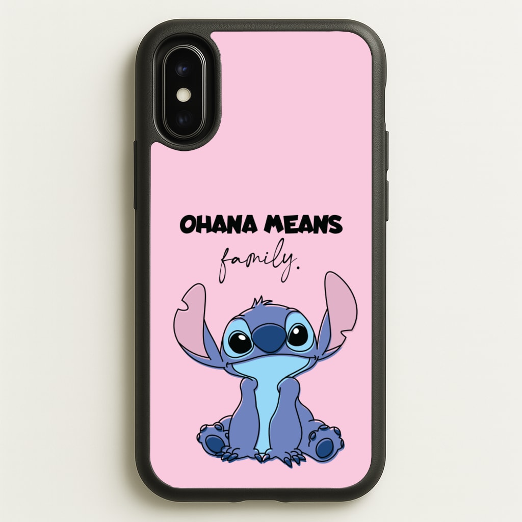 Ohana Means Family Pink - Disney Phone Case for iPhone X / XS