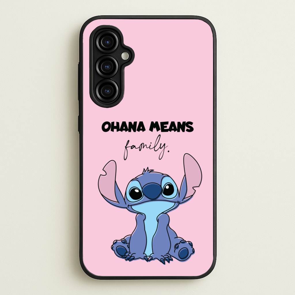 Ohana Means Family Pink - Disney Phone Case for Galaxy A54