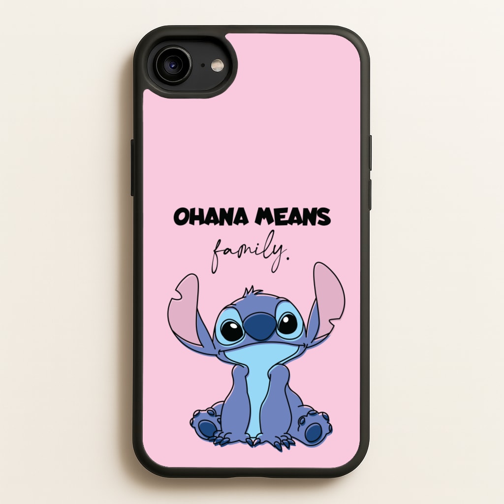 Ohana Means Family Pink - Disney Phone Case for iPhone 6 / 7 / 8 / SE