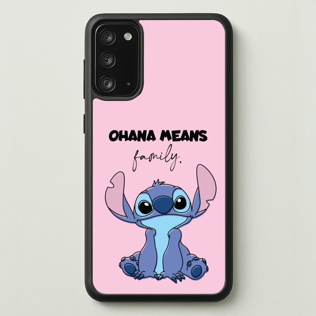 Ohana Means Family Pink - Disney Phone Case for Galaxy Note 20