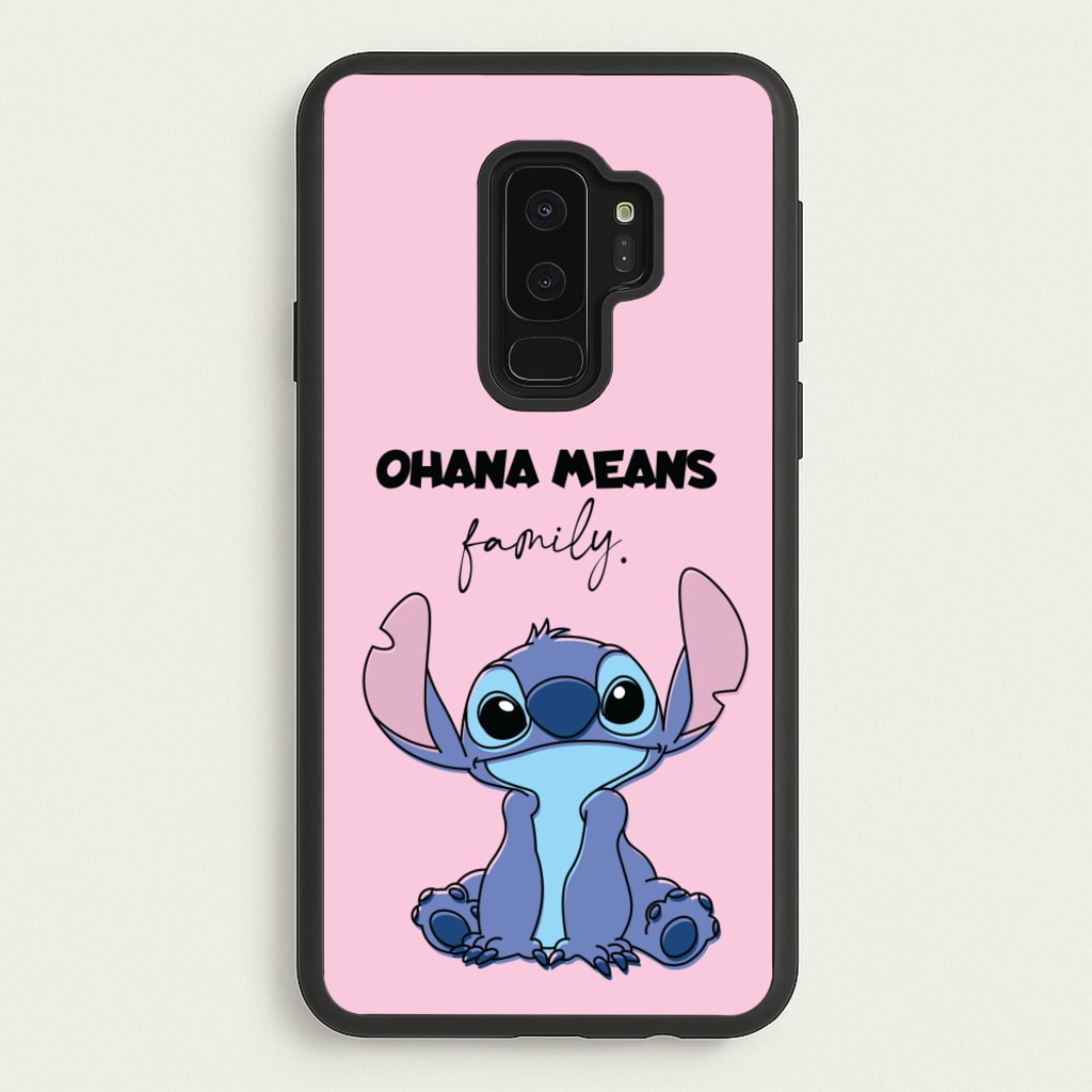 Ohana Means Family Pink - Disney Phone Case for Galaxy S9 Plus