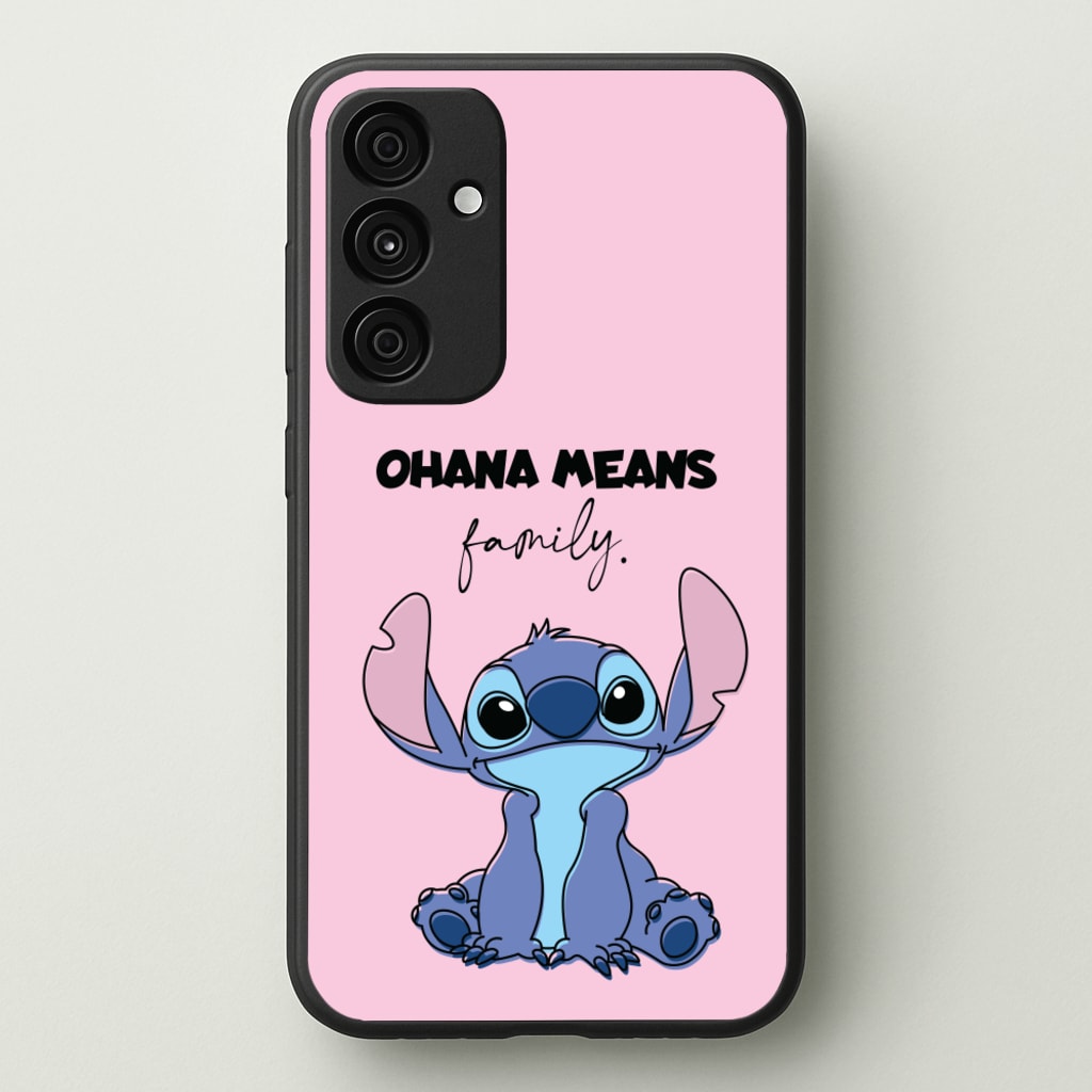 Ohana Means Family Pink - Disney Phone Case for Galaxy A35