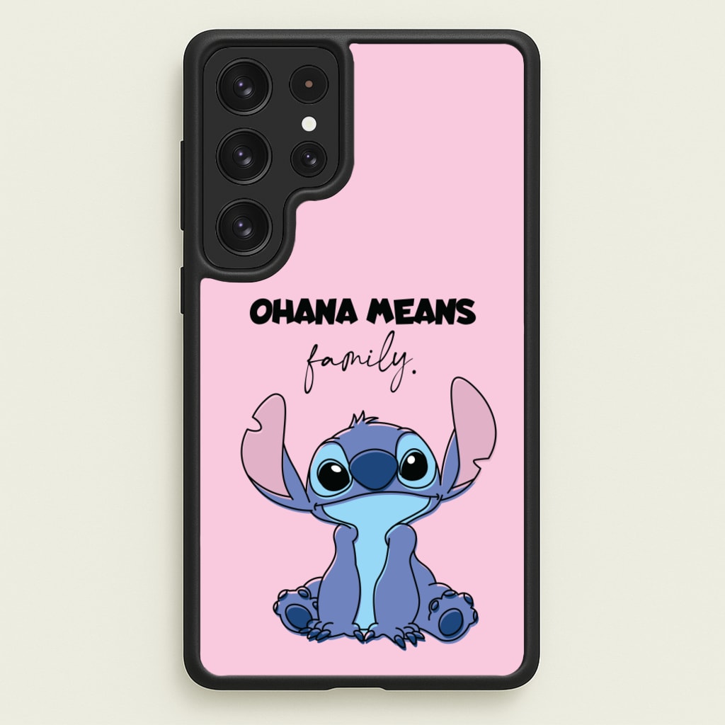 Ohana Means Family Pink - Disney Phone Case for Galaxy S23 Ultra