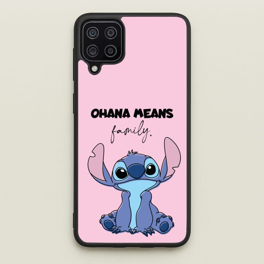 Ohana Means Family Pink - Disney Phone Case for Galaxy A12
