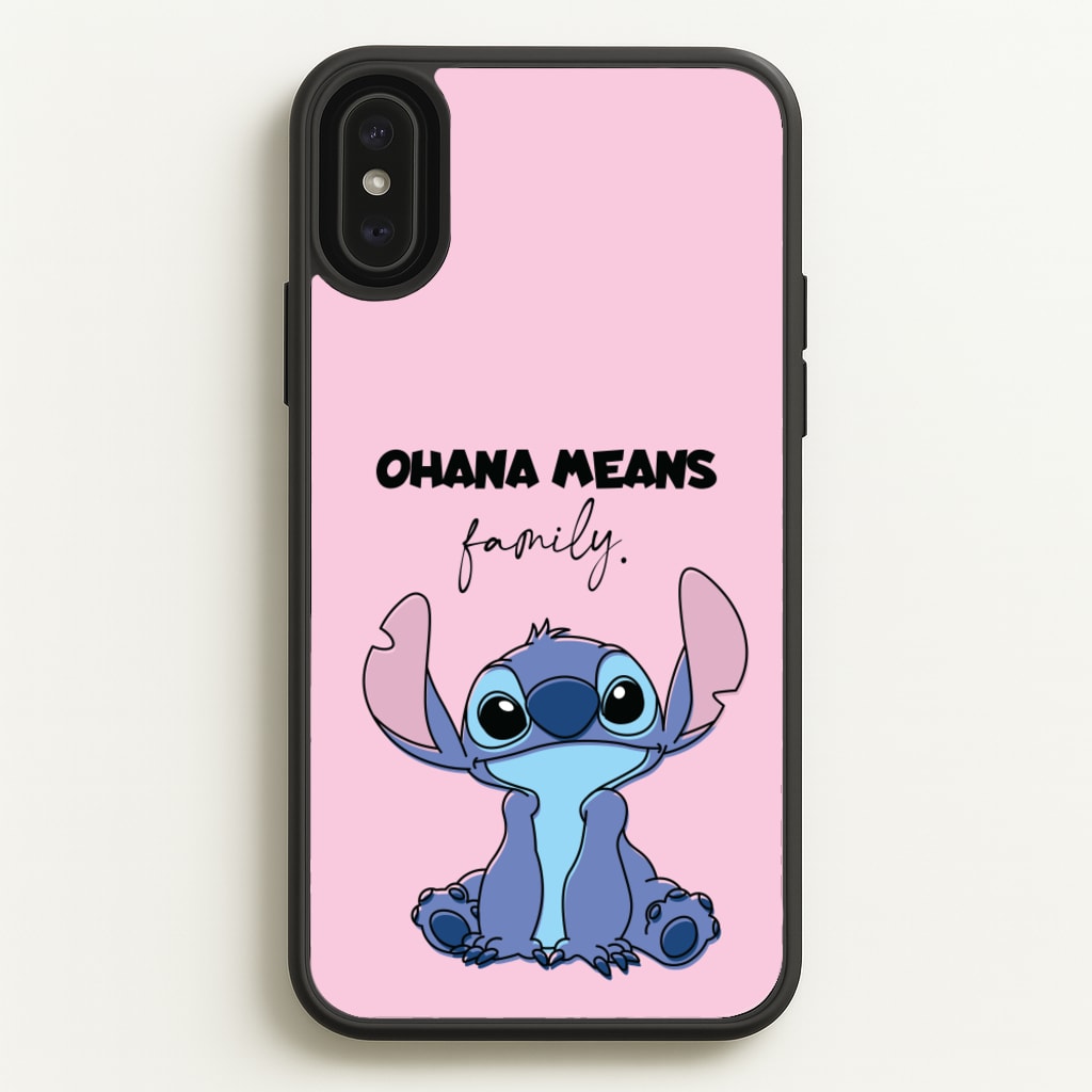 Ohana Means Family Pink - Disney Phone Case for iPhone XS Max