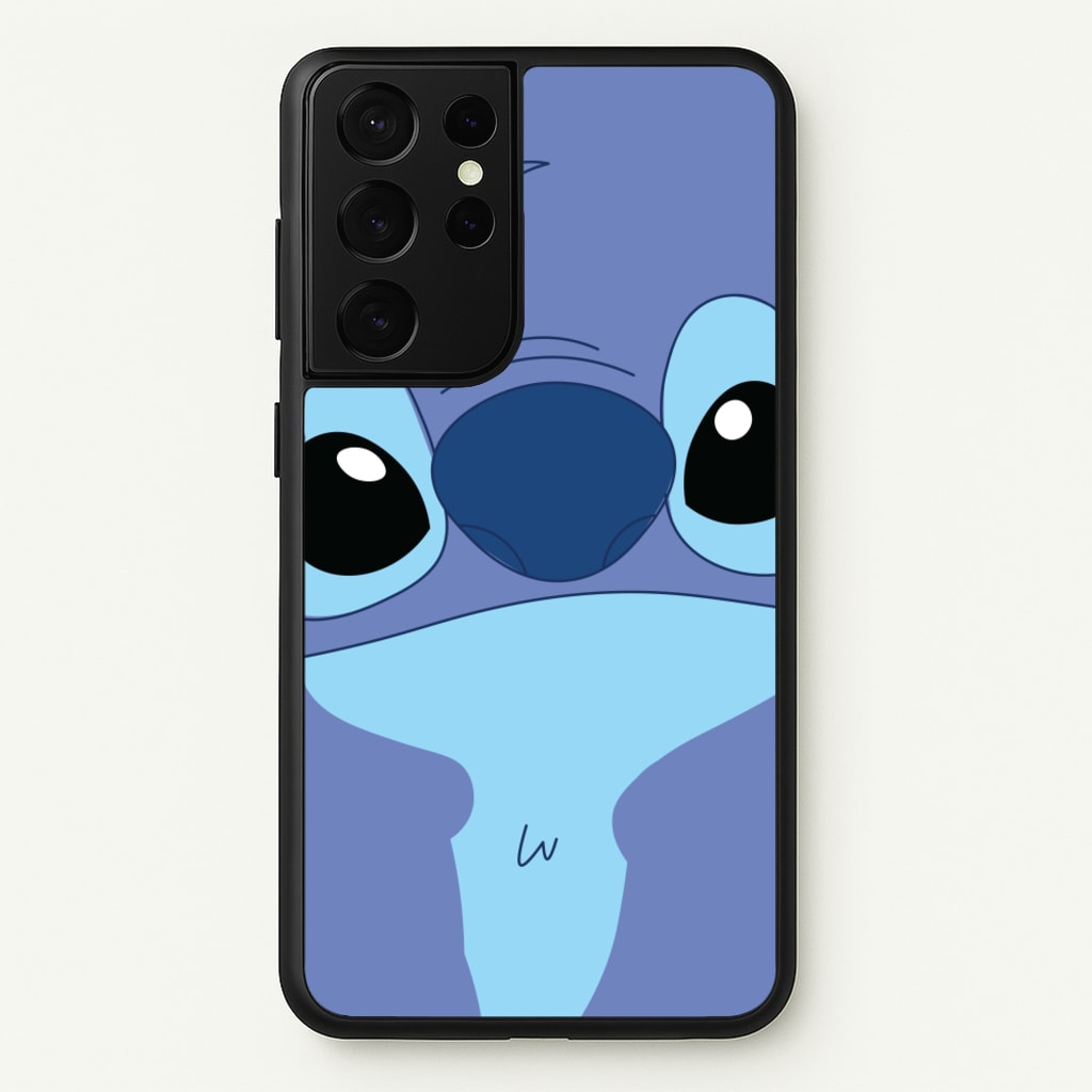 Blue Alien Face - Disney Phone Case for Galaxy S21 Ultra