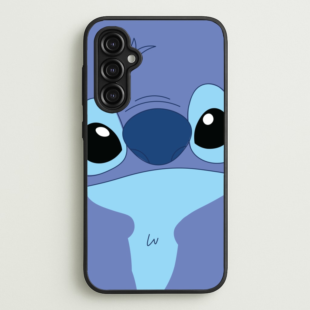 Blue Alien Face - Disney Phone Case for Galaxy A14