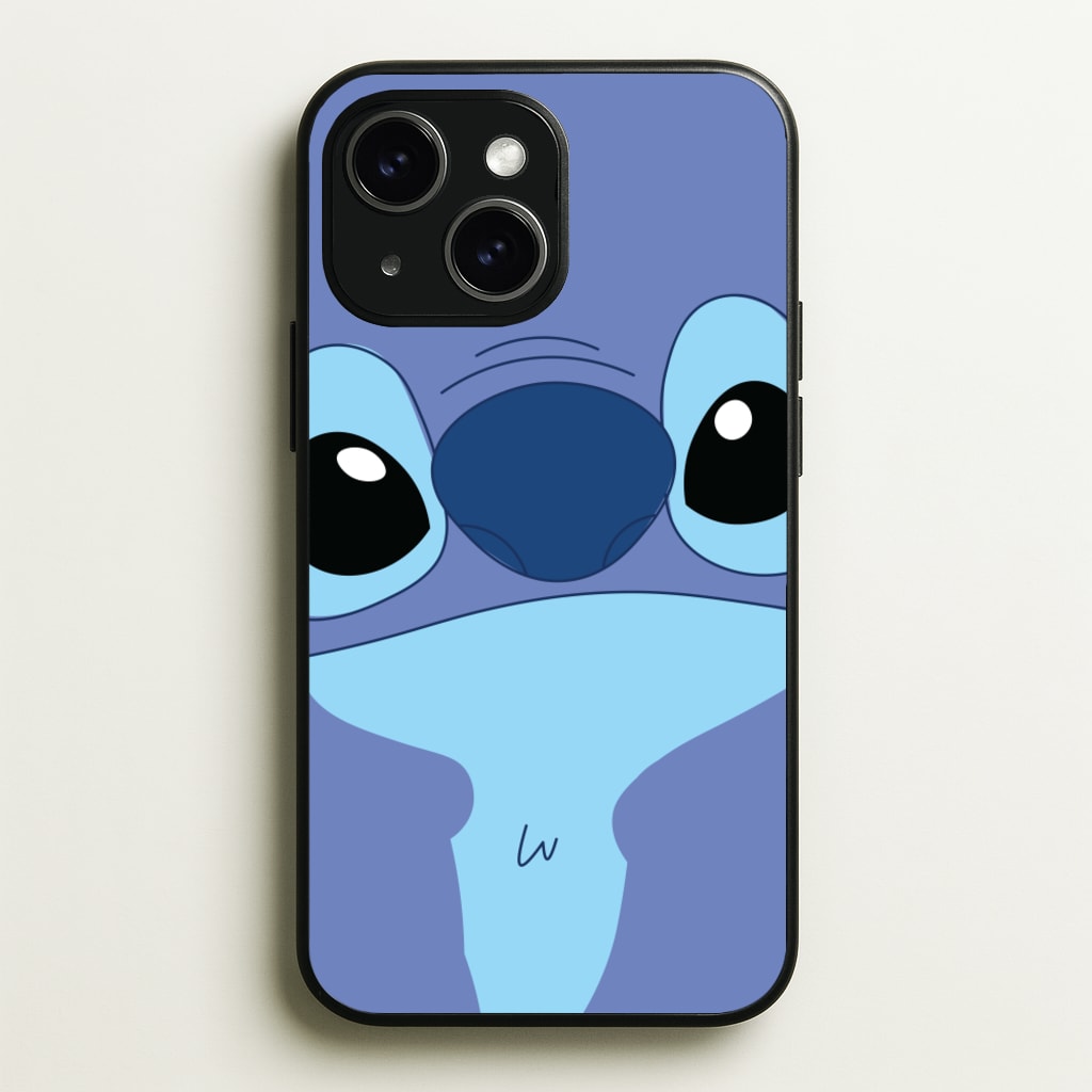 Blue Alien Face - Disney Phone Case for iPhone 15 Plus