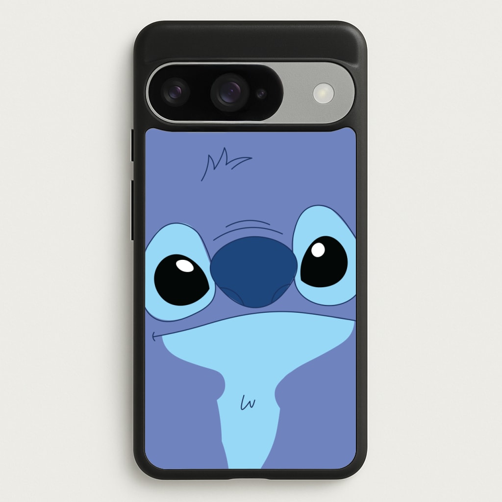 Blue Alien Face Phone Case for Google Pixel 10 / 10 Pro