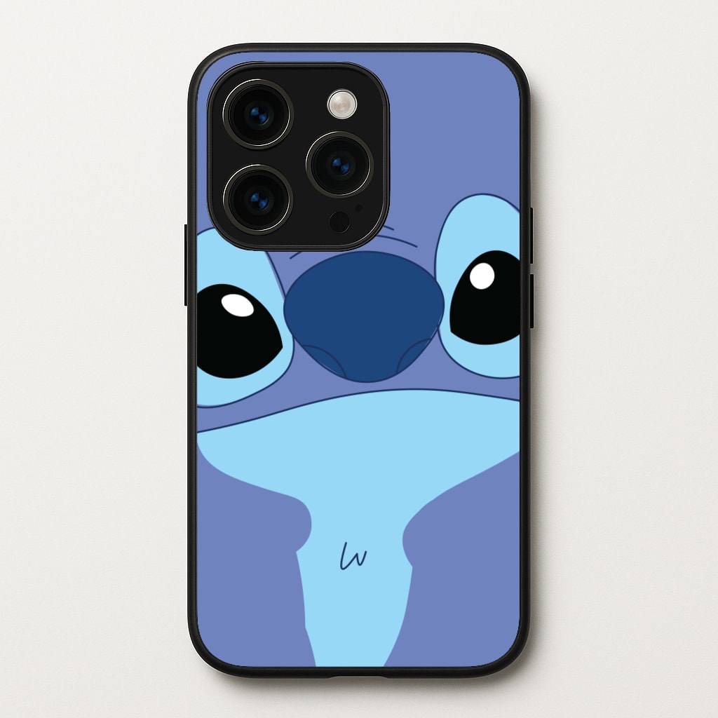 Blue Alien Face - Disney Phone Case for iPhone 15 Pro