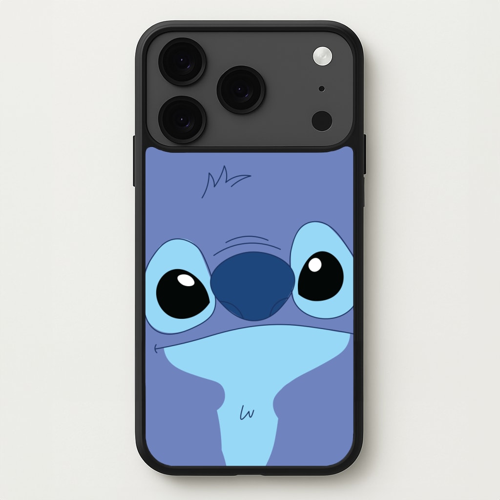 Blue Alien Face Phone Case for iPhone 17 Pro
