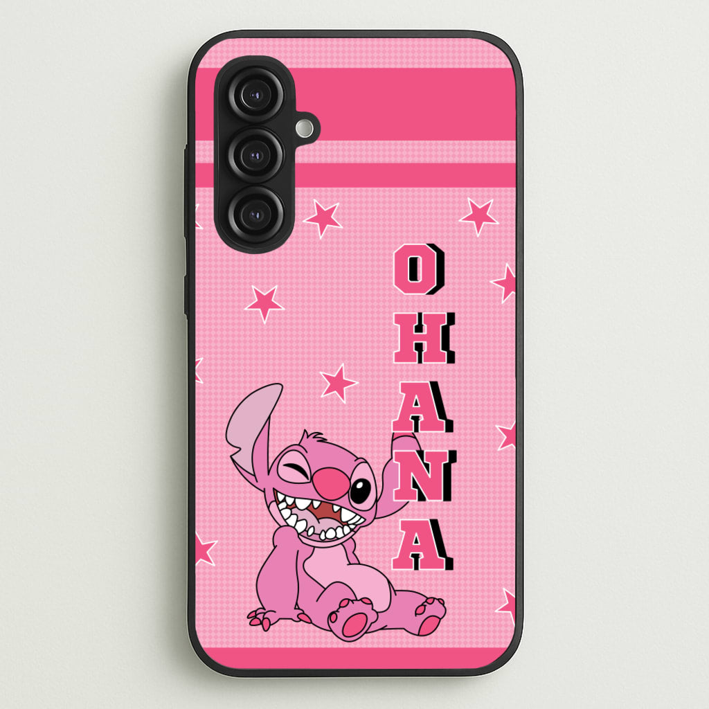 Pink Alien Ohana - Disney Phone Case for Galaxy S23FE
