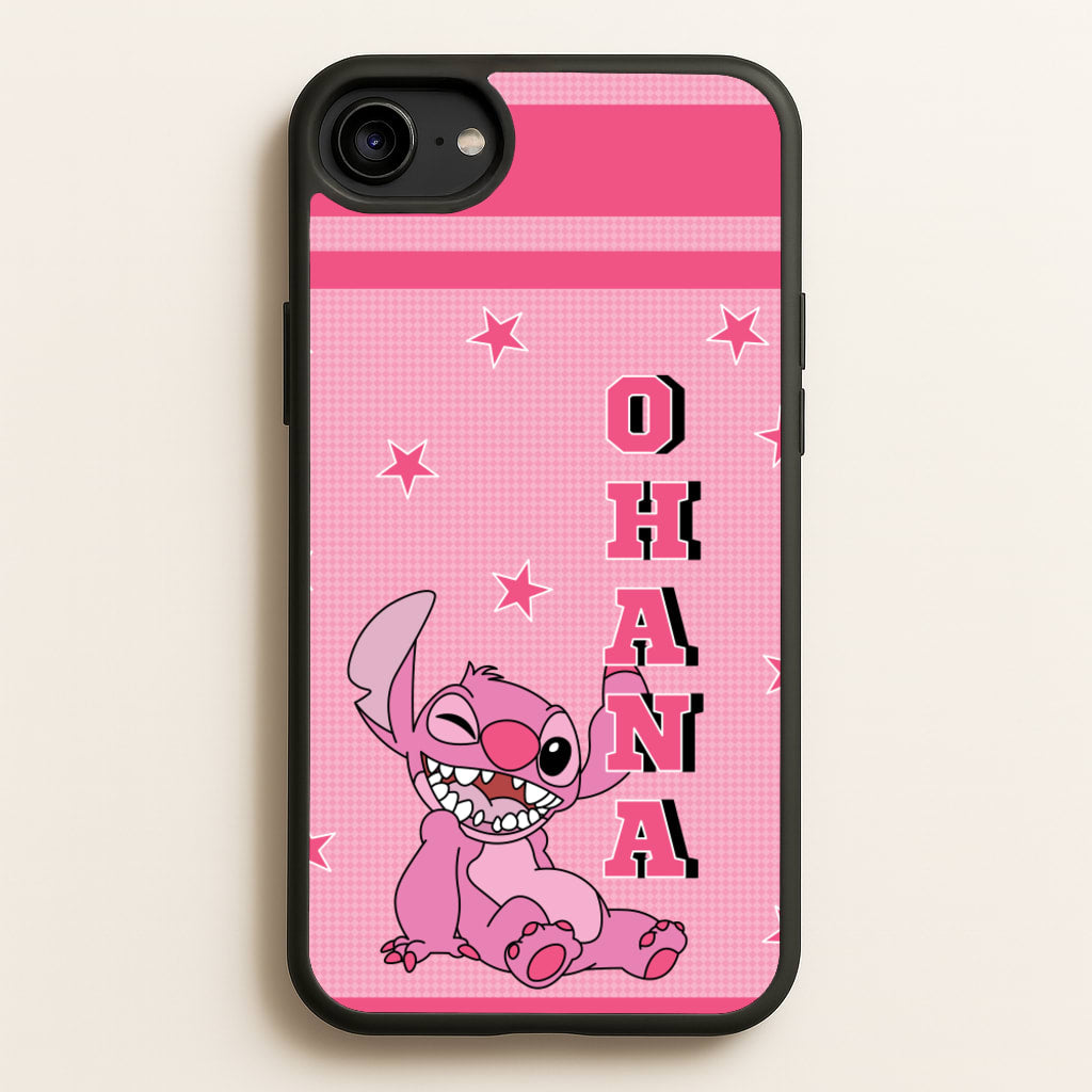 Pink Alien Ohana - Disney Phone Case for iPhone 6 / 7 / 8 / SE