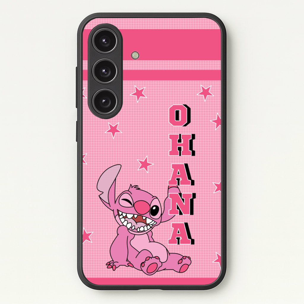 Pink Alien Ohana - Disney Phone Case for Galaxy S25 Plus