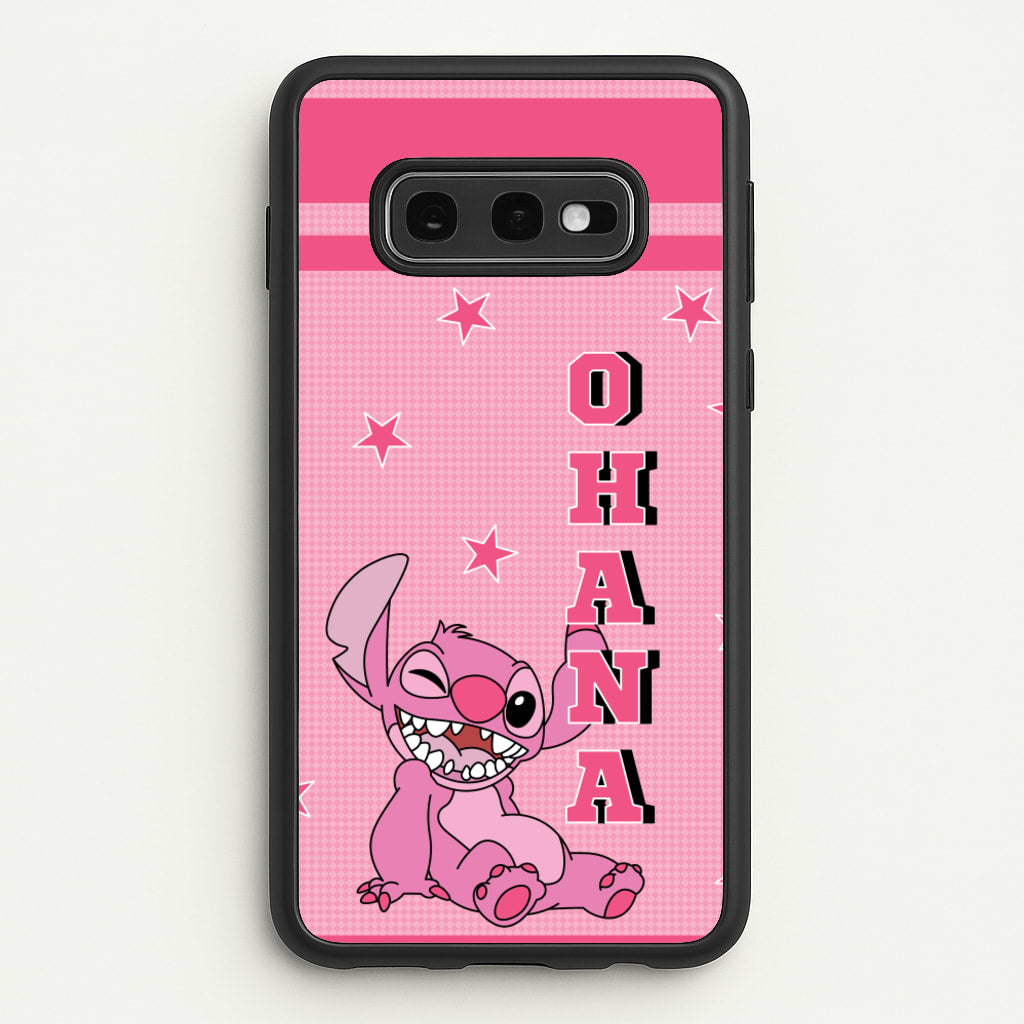 Pink Alien Ohana - Disney Phone Case for Galaxy S10e