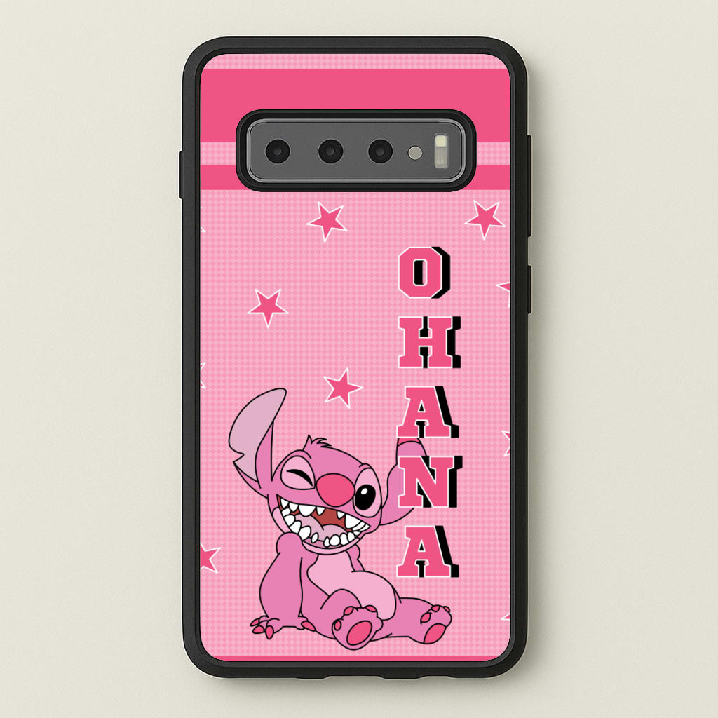 Pink Alien Ohana - Disney Phone Case for Galaxy S10 Plus