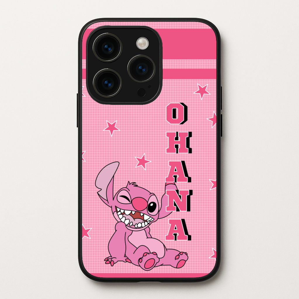 Pink Alien Ohana - Disney Phone Case for iPhone 14 Pro