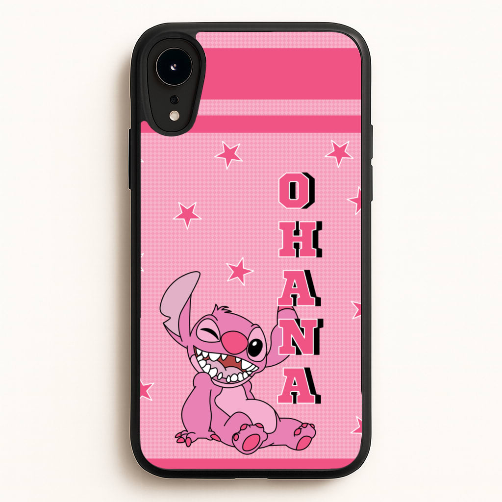 Pink Alien Ohana - Disney Phone Case for iPhone XR