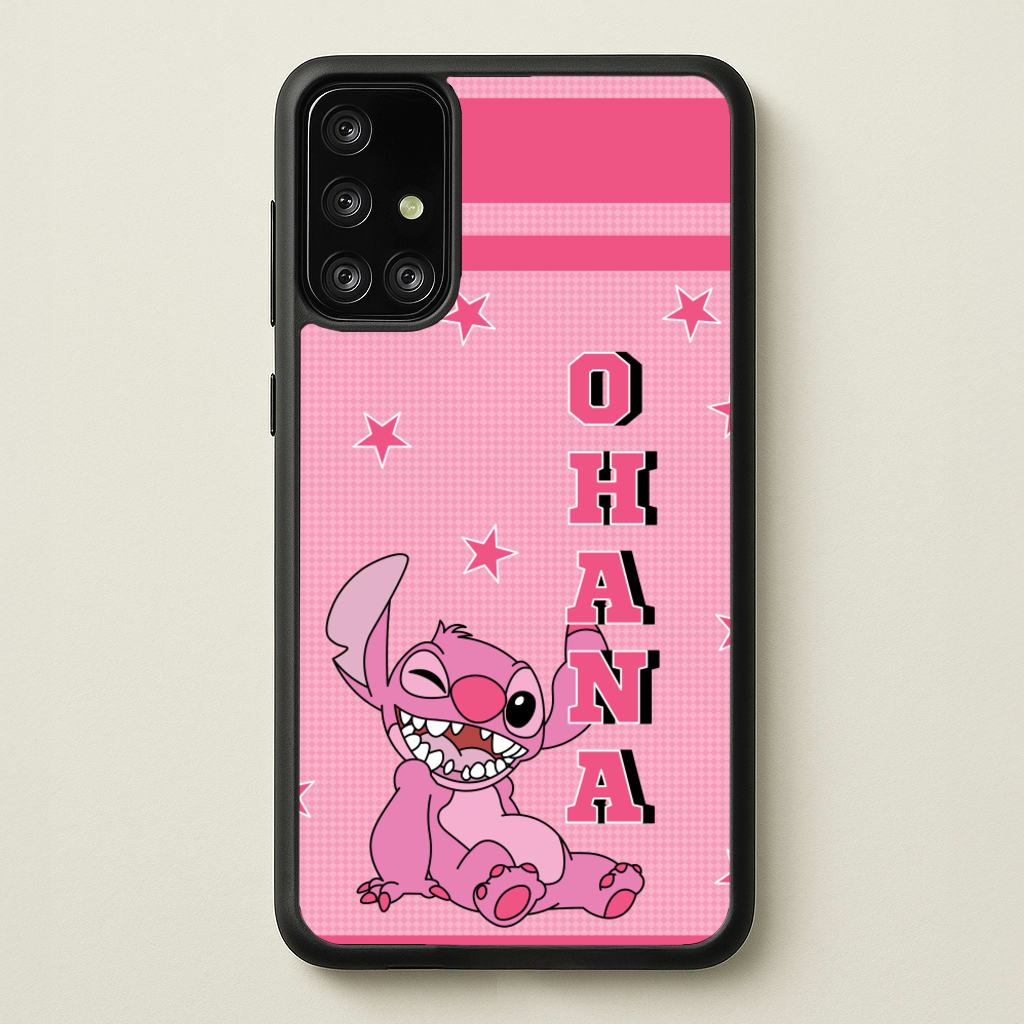 Pink Alien Ohana - Disney Phone Case for Galaxy A71