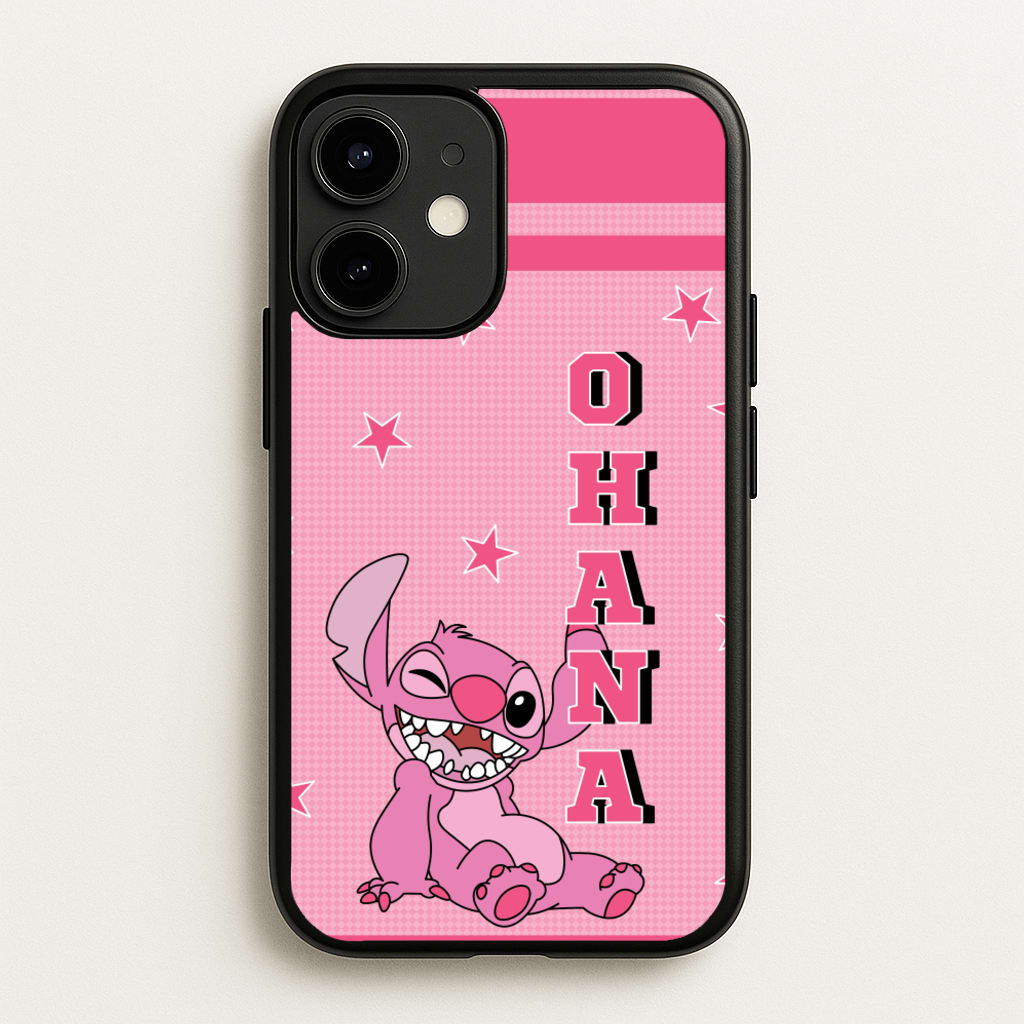 Pink Alien Ohana - Disney Phone Case for iPhone 12 / 12 Pro