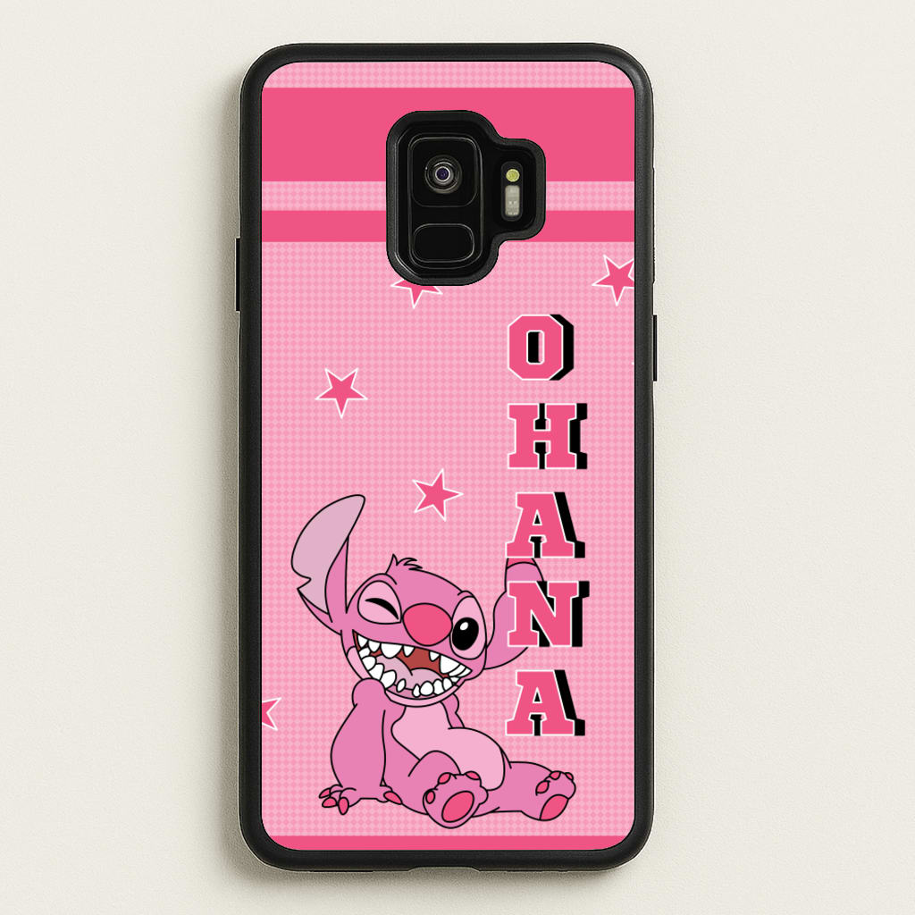 Pink Alien Ohana - Disney Phone Case for Galaxy S9