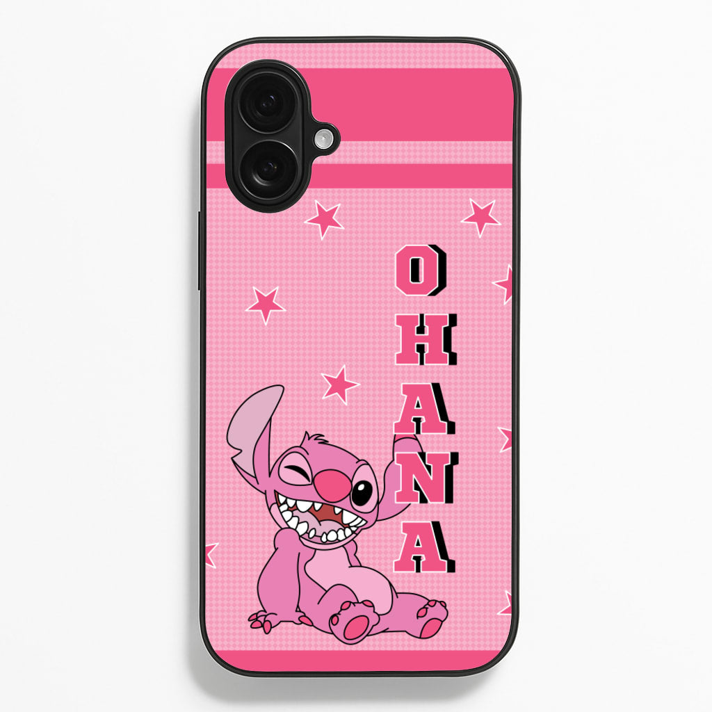 Pink Alien Ohana - Disney Phone Case for iPhone 16 Plus