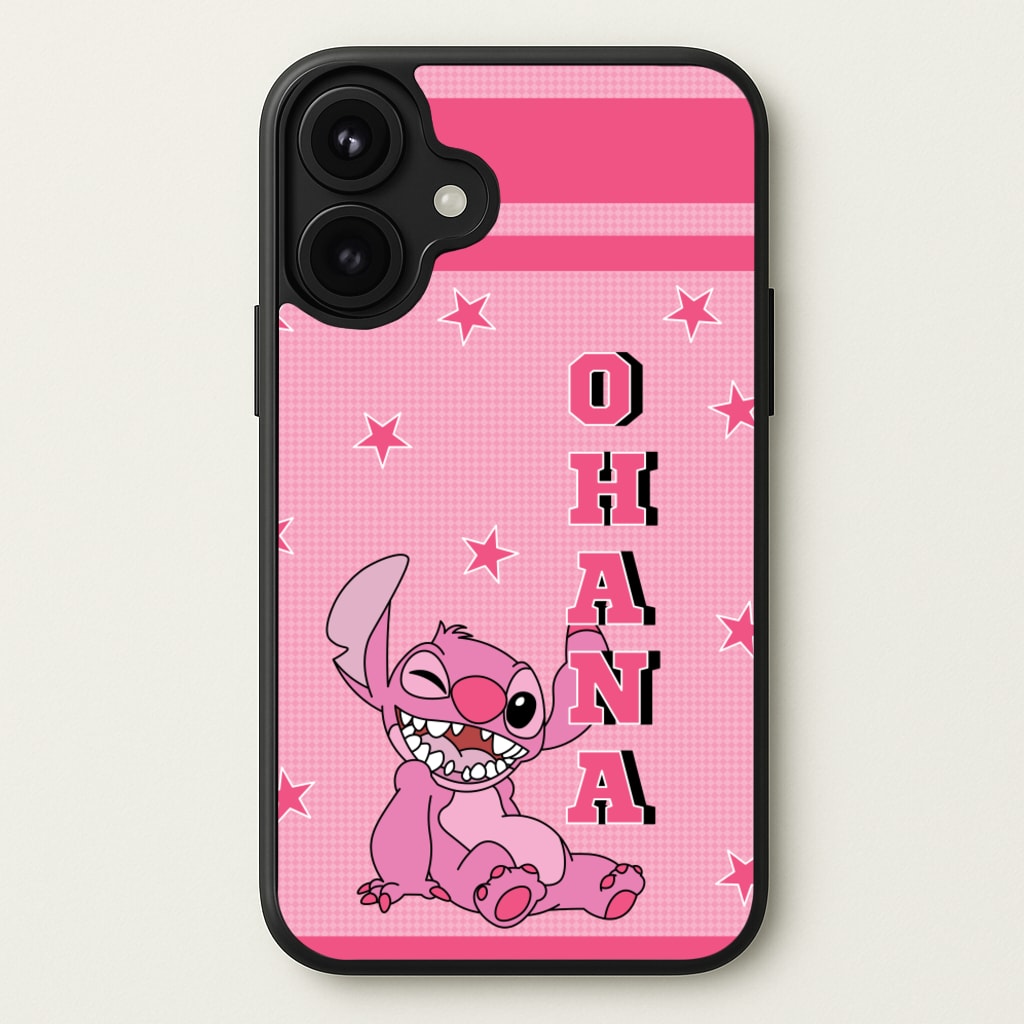 Pink Alien Ohana Phone Case for iPhone 17