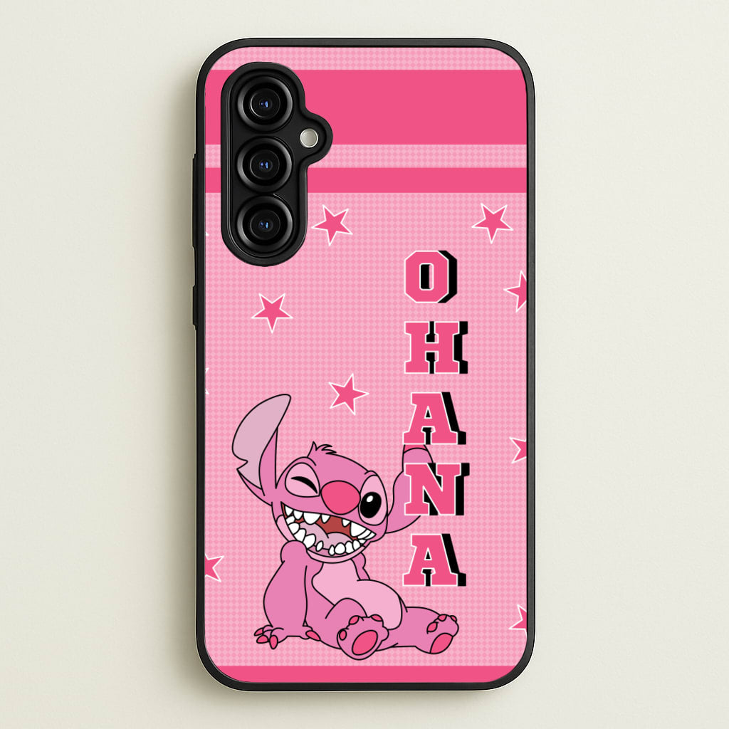 Pink Alien Ohana - Disney Phone Case for Galaxy A54