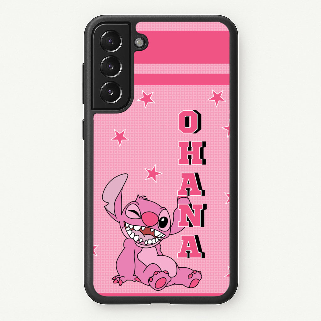 Pink Alien Ohana - Disney Phone Case for Galaxy S21FE