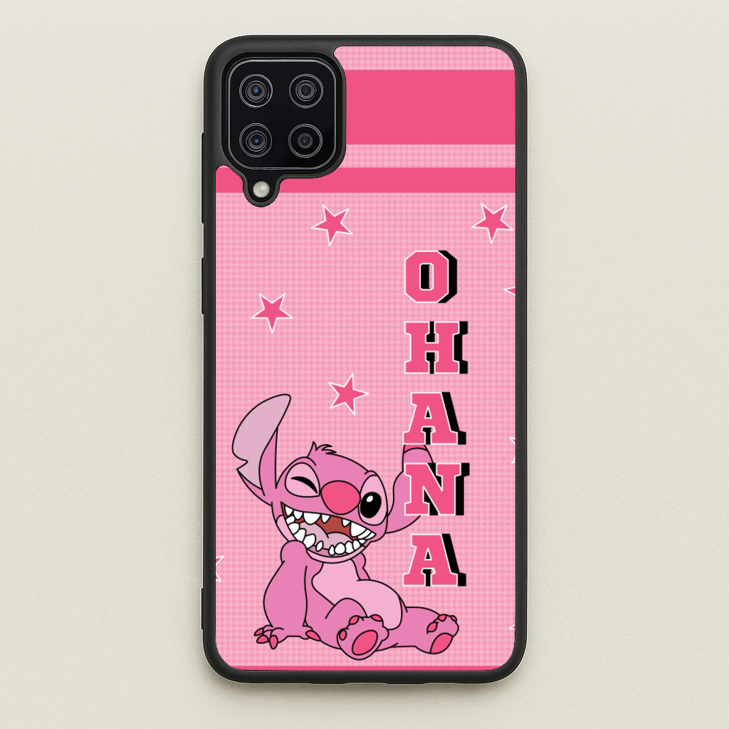Pink Alien Ohana - Disney Phone Case for Galaxy A12