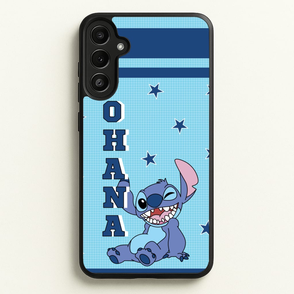 Blue Alien Ohana - Disney Phone Case for Galaxy A34