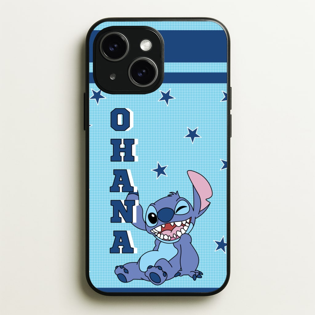 Blue Alien Ohana - Disney Phone Case for iPhone 15 Plus