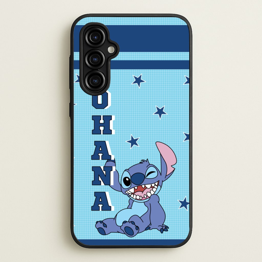 Blue Alien Ohana - Disney Phone Case for Galaxy A54