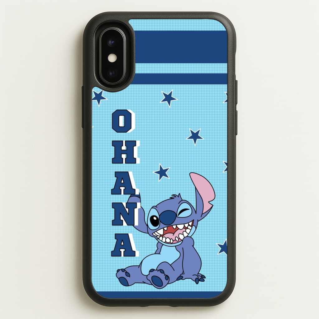 Blue Alien Ohana - Disney Phone Case for iPhone X / XS