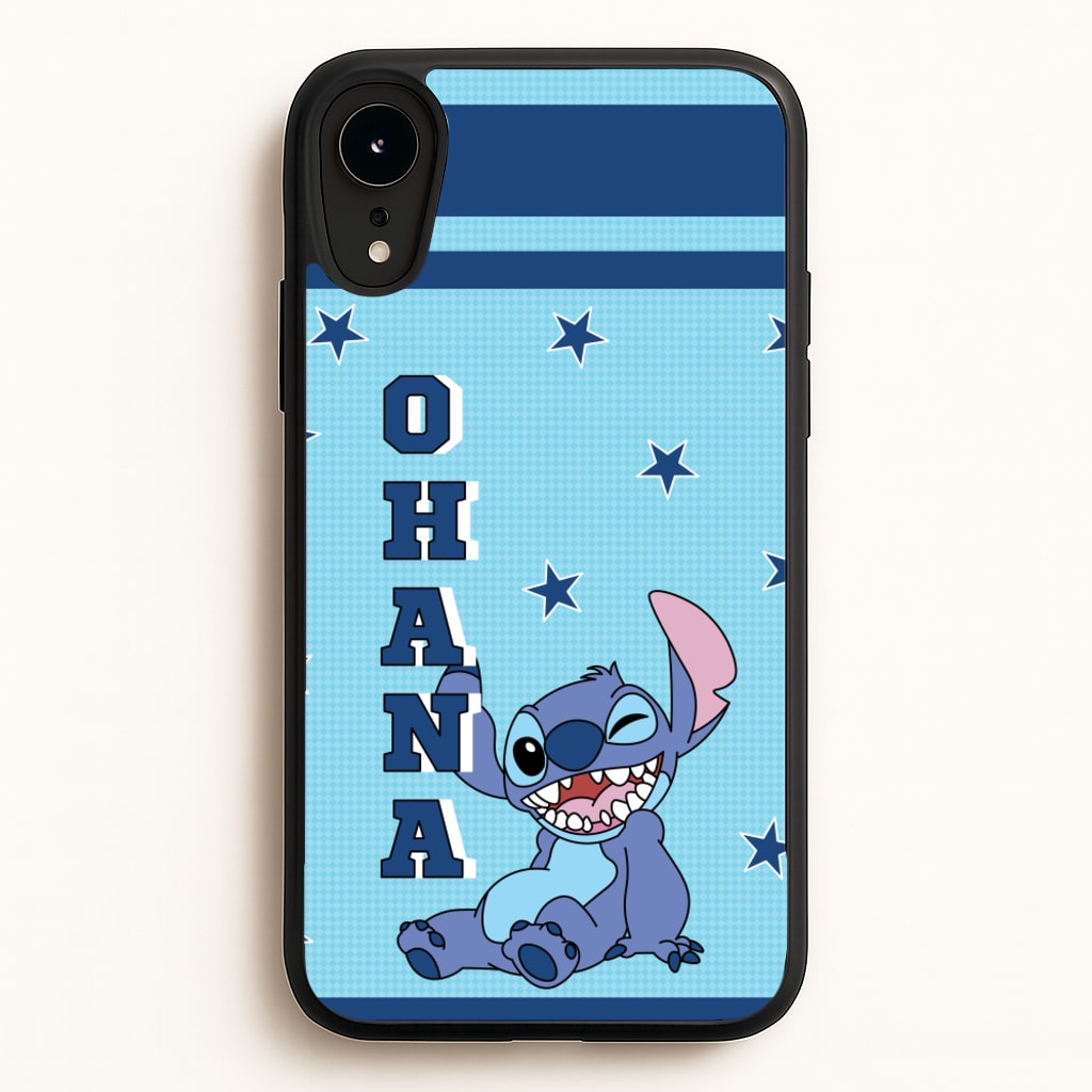 Blue Alien Ohana - Disney Phone Case for iPhone XR