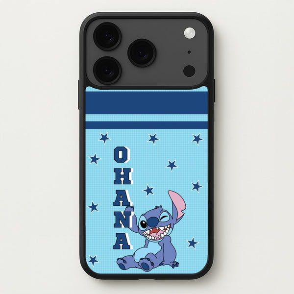 Blue Alien Ohana Phone Case for iPhone 17 Pro