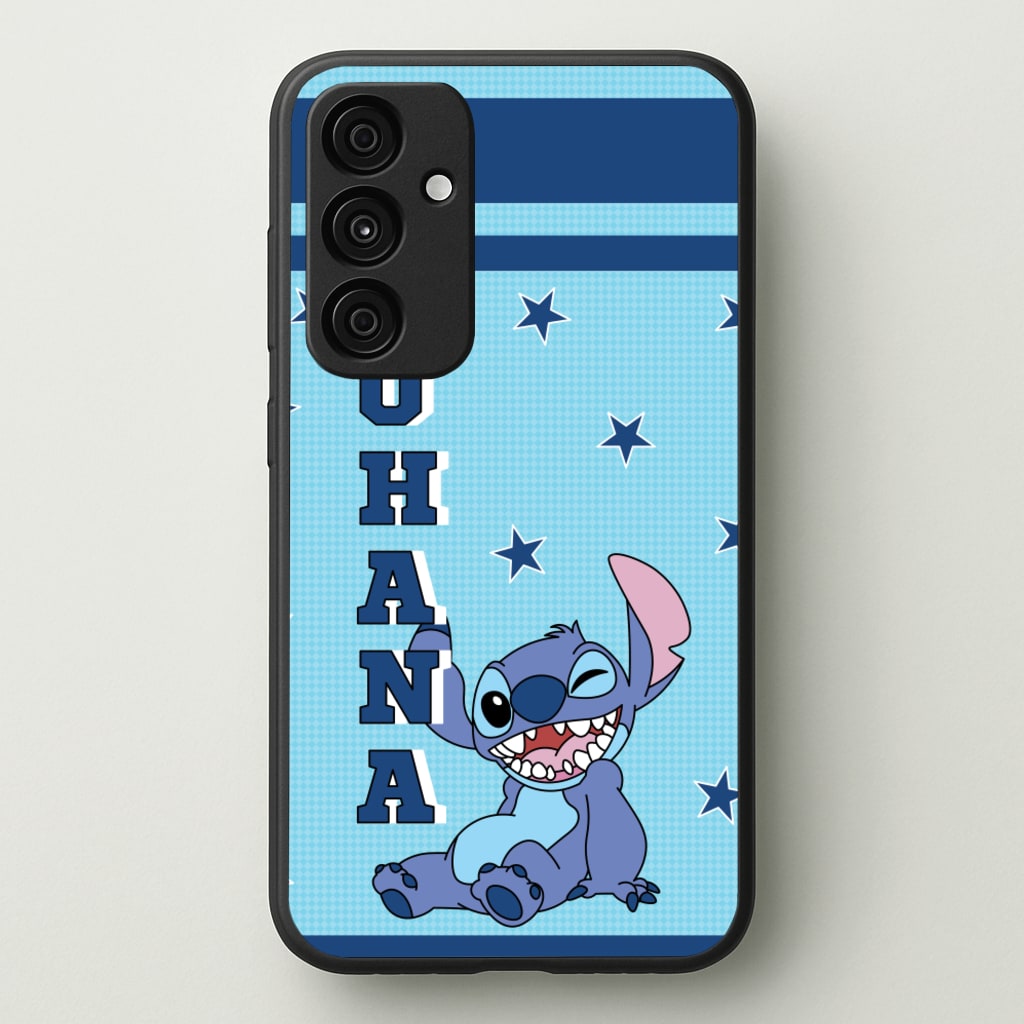 Blue Alien Ohana - Disney Phone Case for Galaxy A35