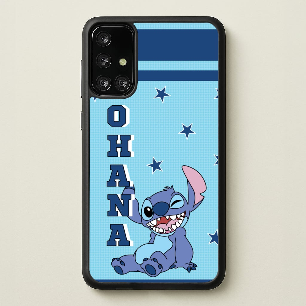 Blue Alien Ohana - Disney Phone Case for Galaxy A71