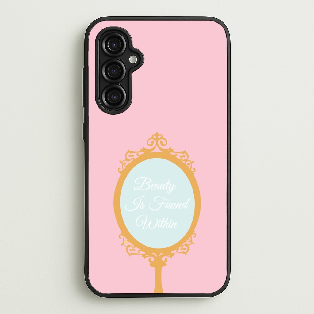 Beauty Is Found Within Mirror - Disney Phone Case for Galaxy A14