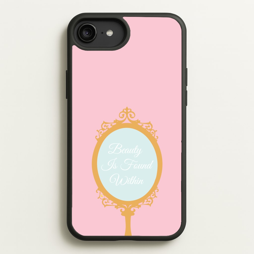 Beauty Is Found Within Mirror - Disney Phone Case for iPhone 6 Plus / 7 Plus / 8 Plus