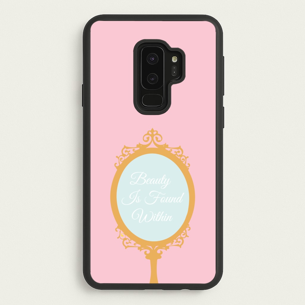 Beauty Is Found Within Mirror - Disney Phone Case for Galaxy S9 Plus